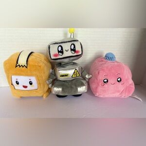 LankyBox Plush Bundle Boxy LankyBot Milky 6” Official Set of 3